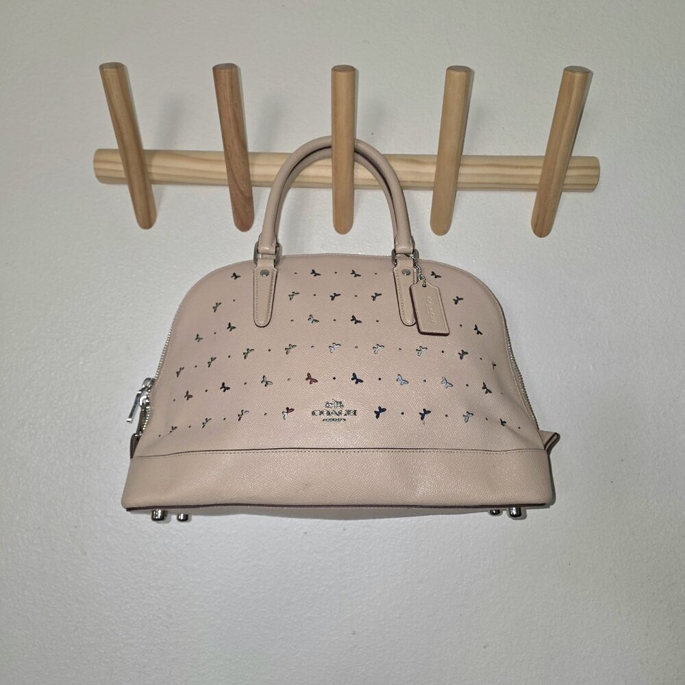 ✨ RARE Coach Beechwood Bow Perforated Sierra Satchel ✨ - Picture 9 of 16